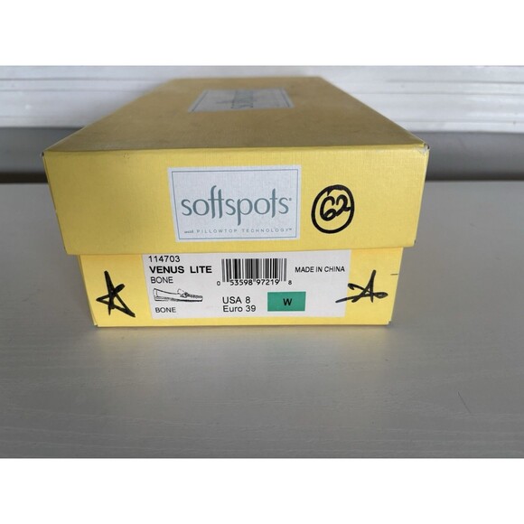 Soft Spots Venus Lite Womens Size 8 Wide Bone Loafer Shoe Oxford Casual Work - Picture 10 of 10